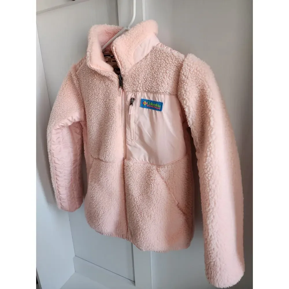 Columbia Girls Archer Ridge Reversible Full Zip Peach Blossom‎ Med 10/12